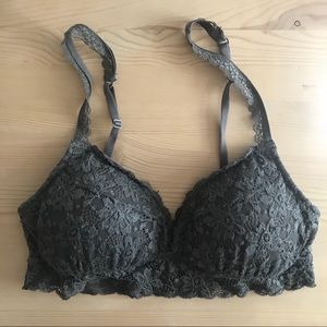 Gray lace bralette